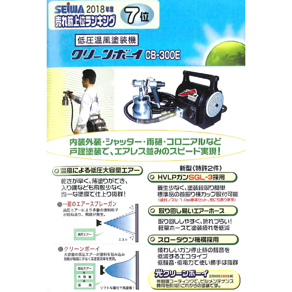 売り込み サミーネット精和産業 中圧温風塗装機 クリーンボーイCB-400E 標準仕様